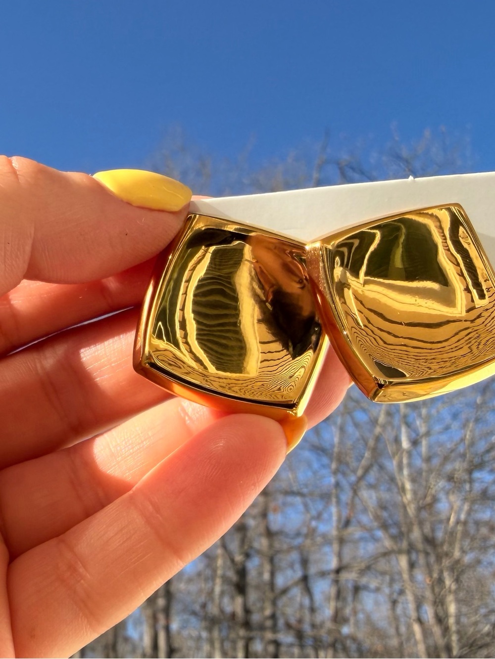 Gold-Tone Statement Clip-On Earrings
